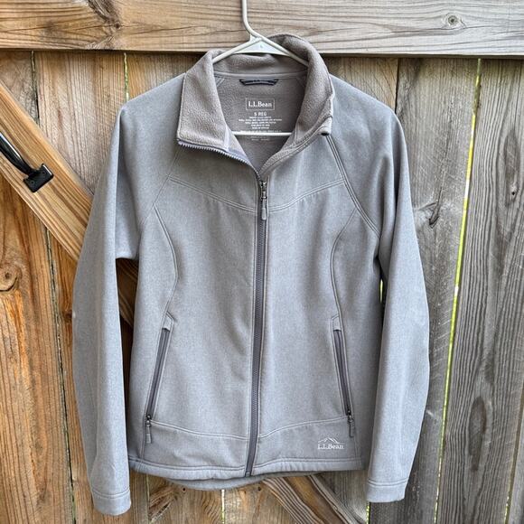 L.L. Bean Pathfinder Softshell Gray Zip-Up Jacket - Picture 1 of 6